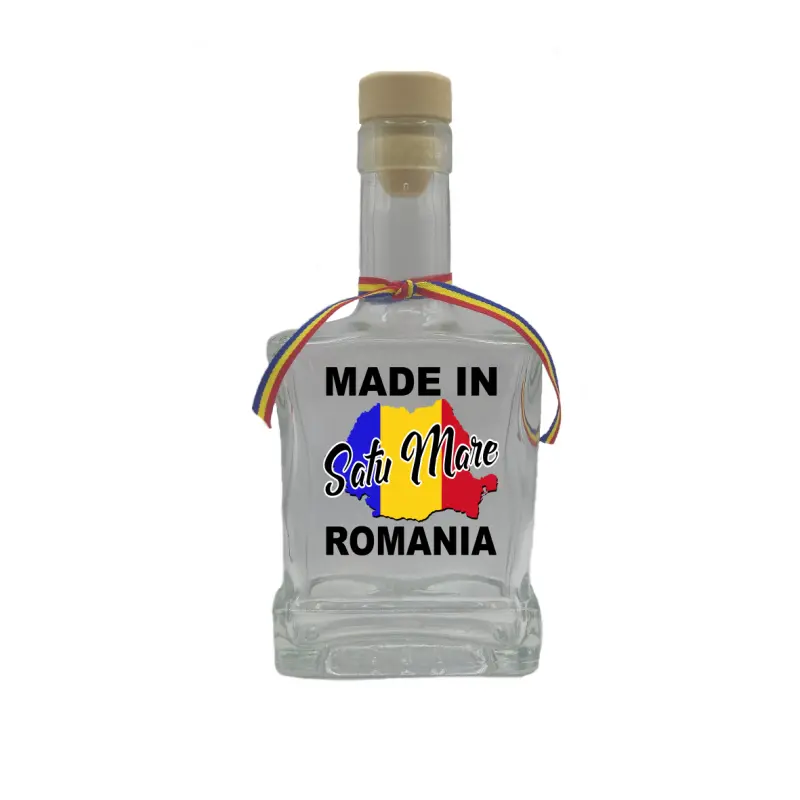 Made in satu mare romania, sticla cu mesaj plata, 250 ml, model divgs179 06 26
